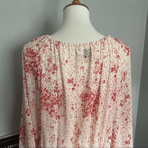 Princess Polly Red & White Ruched Altona Mini Dress Size 12 - Picture 5 of 9